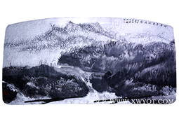 乐城麟作品 《停车坐看风雨起》 规格：137cmX70cm